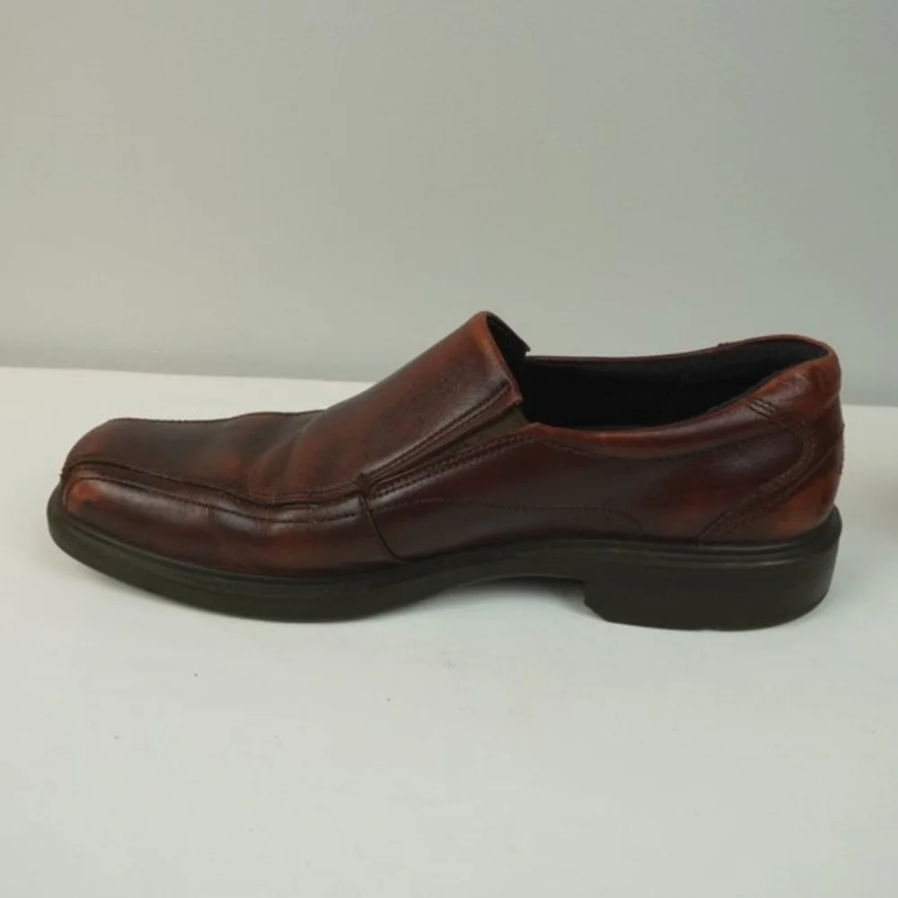 Ecco Helsinki 2 Brown Leather Slip On Loafer Shoes‎ Size 45 = 11